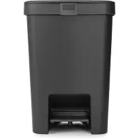 Brabantia StepUp Prullenbak - Pedaalemmer - 25 liter - Dark Grey