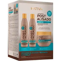 KATIVA - SET Keratina Straightening Post Treatment szampon 250ml + odżywka 250ml + maska 250ml
