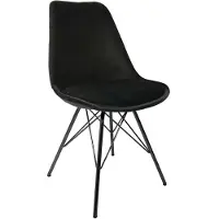 Kick Collection - Kuipstoel VELVET - Zachte velours - Zwart