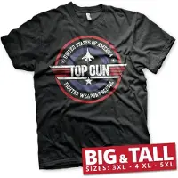 TOP GUN Fighter Weapons School Big & Tall T-Shirt Black-5XL