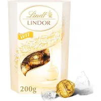 Lindt LINDOR Witte chocolade bonbons 200 gram - 16 zacht smeltende witte chocolade bonbons - Kerstcadeau