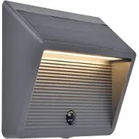 Lutec Solar Buitenwandlamp Linko - Antraciet - Warm Wit - Met Sensor