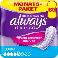 Always Discreet Verband Voor Urineverlies - Plus Long - Voordeelverpakking 8 x 10 stuks