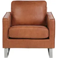 Beliani VIND - Fauteuil-Bruin-Kunstleer