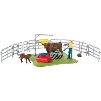Schleich Farm World Happy Cow Wash Figure Veelkleurig Kinderen