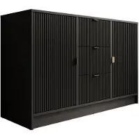 Meubella Dressoir Tavares - Zwart - 118 cm