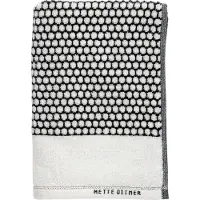 Mette Ditmer Grid badhanddoek 70x140 cm Zwart-off white