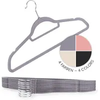 Blumtal - Kledinghangers - Velvet - Fluweel - Grijs - Set van 20