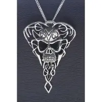 MOOYE ® - Collectie Zilveren Amulet met doodskop XL ketting hanger