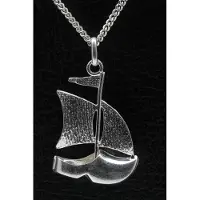 MOOYE ® - Collectie Zilveren Klompenboot ketting hanger