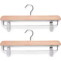 Zeller Kledinghanger - 10x - hout - 36 cm - luxe broek/rokhanger
