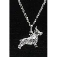 MOOYE ® - Collectie Zilveren Welsh corgi pembroke ketting hanger - groot