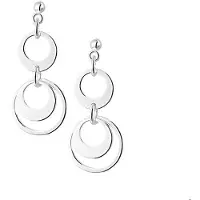 Trendjuwelier huiscollectie Oorhangers Zilver Gerhodineerd Glanzend 37.5 mm x 15 mm