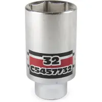 PARD 1/2'' Zeskants vlakke dop lang