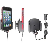 Brodit houder geschikt voor Apple iPhone 5 / 5S / SE Actieve verstelbare houder met 12V USB plug