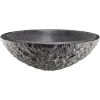 Bally B-Stone Hamerslag Hardstenen Opzetwaskom Natuursteen Rond 42x14cm Antraciet