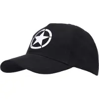 Fostex Garments - Baseball cap Allied Star WWII (kleur: Zwart / maat: NVT)