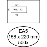 Quantore Envelop quantore venster ea5 vl40 zk 80gr wt | Doos a 500 stuk