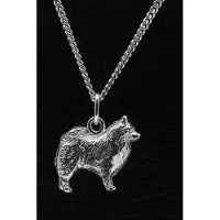 MOOYE ® - Collectie Zilveren Samojeed ketting hanger - groot
