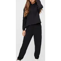 Pieces Huispak dames - Lounge pak dames - Oversized jogging pak vrouwen - Zwart / M
