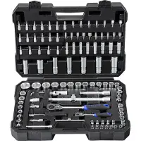 Projahn PROFICRAFT dopsleutelset, 108-delig, aandrijving 1/4" + 1/2", 48-tands ratels, kunststof koffer