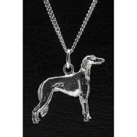 MOOYE ® - Collectie Zilveren Saluki ketting hanger - groot