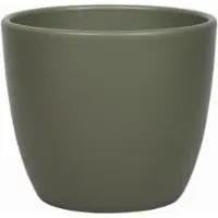 Blokker Bloempot Mat Dennen Groen Keramiek Voor Kamerplant H27 X D32 Cm - Plantenpotten