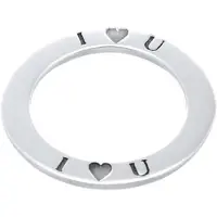 MOOYE ® - Collectie Zilveren Tekstring I LOVE YOU kettinghanger