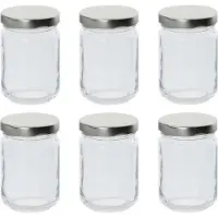 COSY&TRENDY 12x stuks voorraadpotten/inmaakpotten met metalen schroefdop 156 ml - weckpotten/conservenpotten