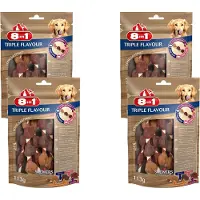 8In1 Delights Skewers Triple Flavour - Hondensnacks - 4 x Kip Varken Rund 113 g 6 stuks