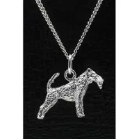 MOOYE ® - Collectie Zilveren Fox terrier draadhaar met staart ketting hanger - groot