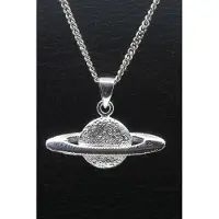 MOOYE ® - Collectie Zilveren Planeet Saturnus ketting hanger