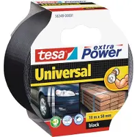 TESA 2x ducttape Extra Power universeel zwart 10 mtr x 5 cm -