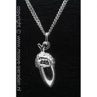 MOOYE ® - Collectie Zilveren Eikel middel ketting hanger