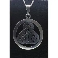 MOOYE ® - Collectie Zilveren Keltische knoop rond glad ketting hanger