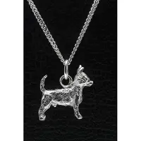 MOOYE ® - Collectie Zilveren Podenco portugues pequeno ketting hanger - groot