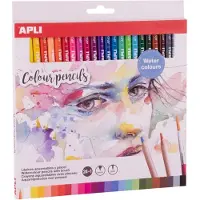 APLI (Aquarel) Potloden met penseel - 24 stuks