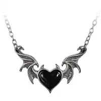 Alchemy Gothic - Gothic Halsketting - BlackSoul - voor Vrouwen - zwart-zilverkleurig - Maat Standard