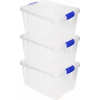 PlasticForte 12x Opslagbakken/organizers met deksel 5 liter 29 cm transparant - Opbergbakken - Organizers/opbergbakken - Woonkamer/badkamer spullen opruimen