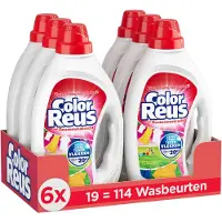Color Reus Gel - Vloeibaar Wasmiddel - Gekleurde Was - Voordeelverpakking - 6 x 19 Wasbeurten