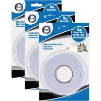Did 3x rollen dubbelzijdig foam tape/plakband 5 meter - 24 mm breed - Tot 50 kg draagvermogen