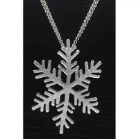MOOYE ® - Collectie Zilveren Sneeuwvlok mat ketting hanger