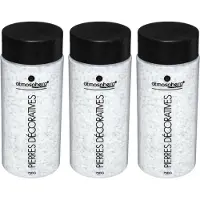 Atmosphera decoratie/hobby stenen/steentjes - 3x - wit - klein formaat - potje 750 gram - Aquarium en vazen vulling