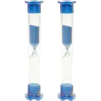 Duckiez Zandlopers - 2 stuks - badkamer douche - spelletjes timer - blauw - 3 minuten
