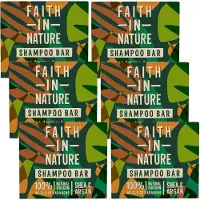Faith In Nature - Shampoo Bar Shea & Argan - 6 Pak - Voordeelverpakking
