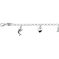 The Jewelry Collection Zilveren Armband diverse bedels 15 cm 1007753