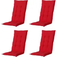 Madison - Tuinkussen - Universeel - Lage Rug - 4 st. - Panama Red - 105x50cm - Rood - Tuinstoelkussens - Standaardstoel