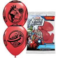AVENGERS Assemble ballonnen rood ø 30 cm. 6 st.