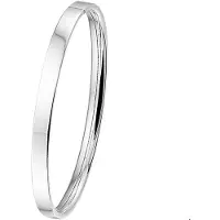 The Jewelry Collection Zilveren Bangle dop vlakke buis 5 x 60 mm 1001363
