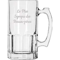 Libbey Bierpul gegraveerd - 1ltr - Le Plus Sympa des Beaux-pères